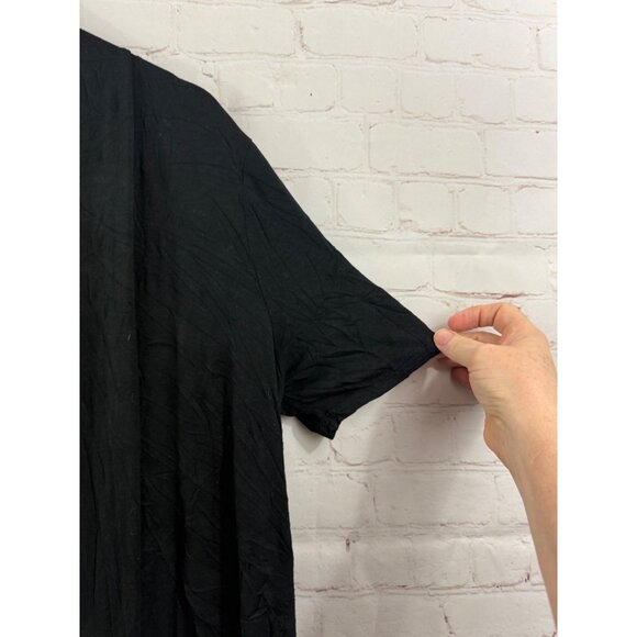 Moa Collection Cascading Open Front Stretch Cardigan Black Womens Size XL - Picture 3 of 5